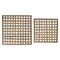 Melrose Square Weave Wooden Wall Decorations - 30” - Set of 4